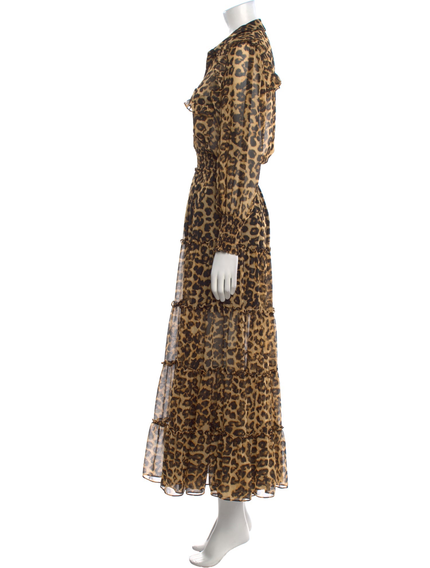 MISA Los Angeles Animal Print Long Dress