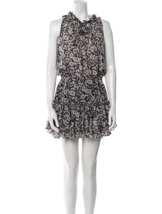 MISA Los Angeles Floral Print Mini Dress