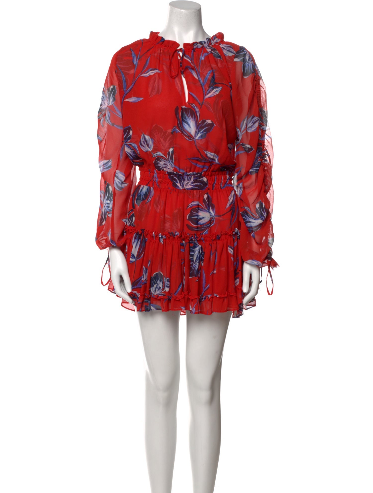 MISA Los Angeles Floral Print Mini Dress