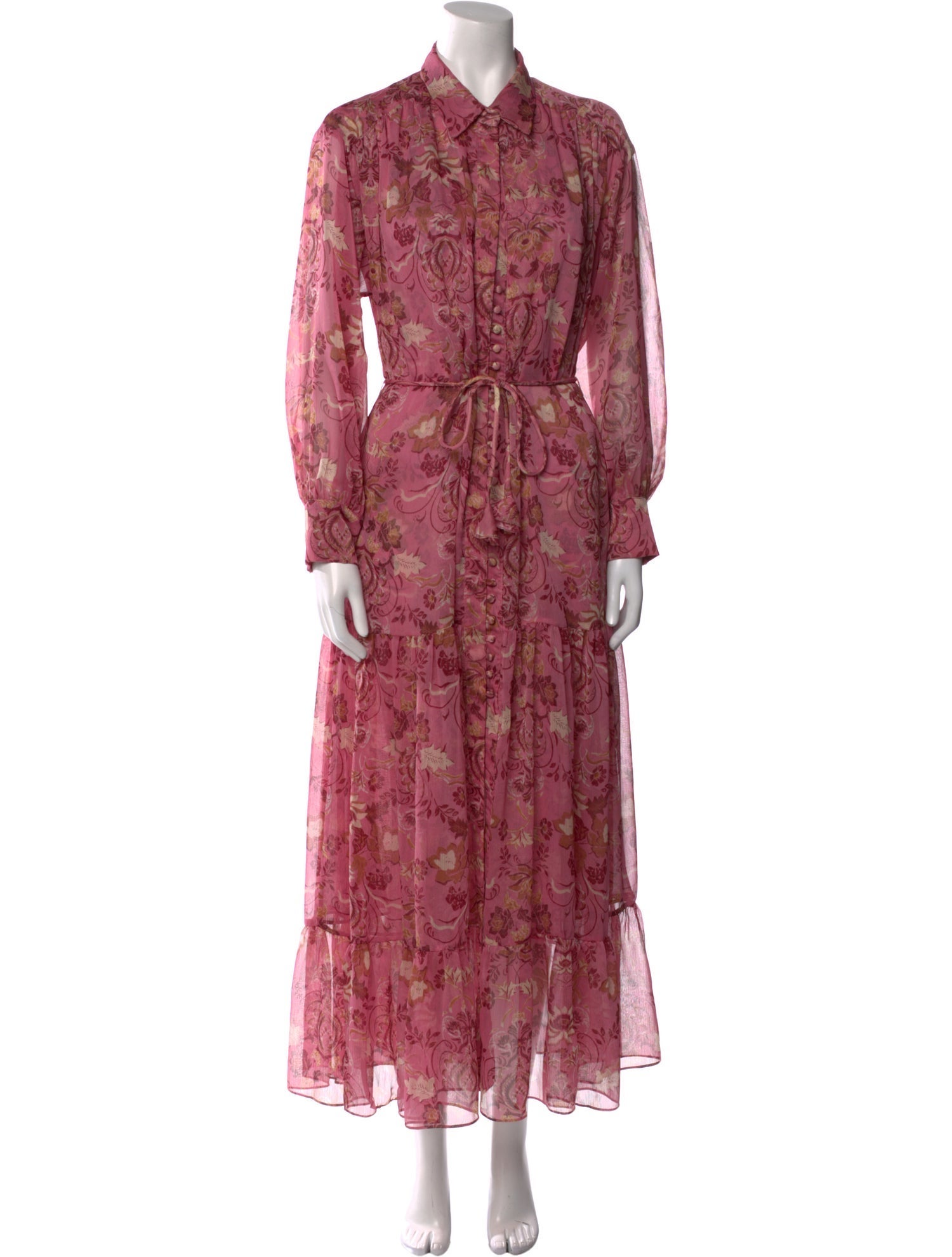 MISA Los Angeles Paisley Print Long Dress