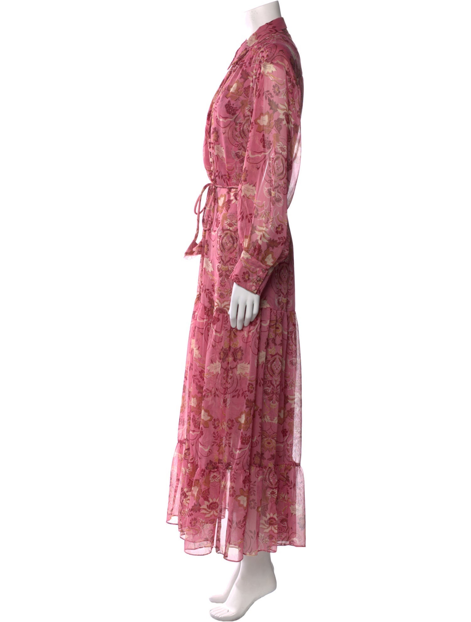 MISA Los Angeles Paisley Print Long Dress