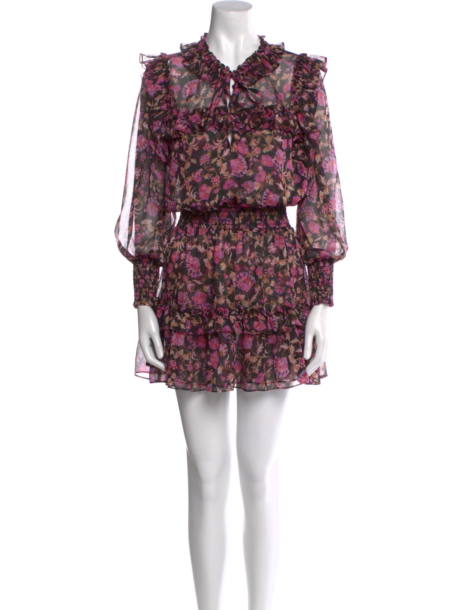MISA Los Angeles Floral Print Mini Dress