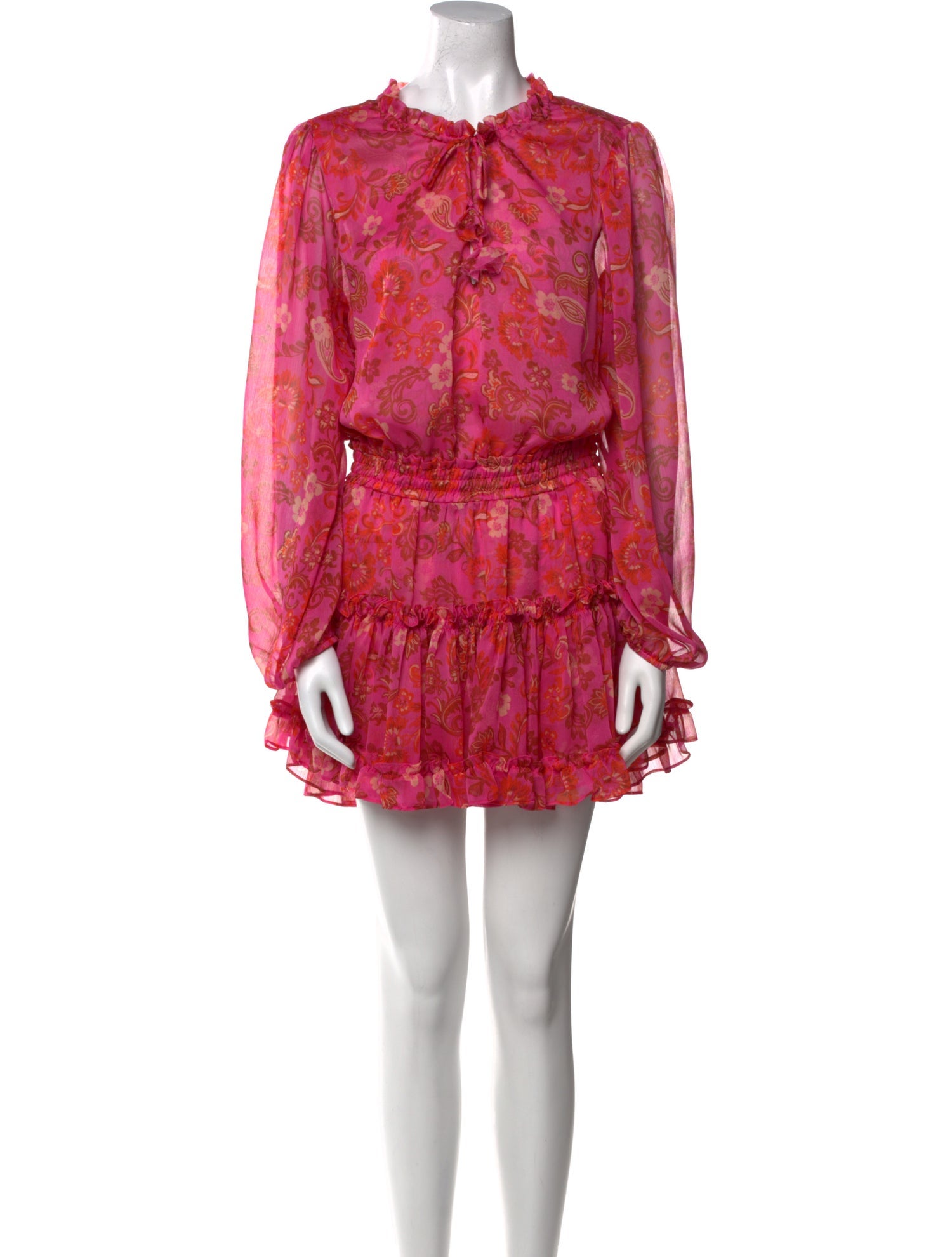 MISA Los Angeles Paisley Print Mini Dress