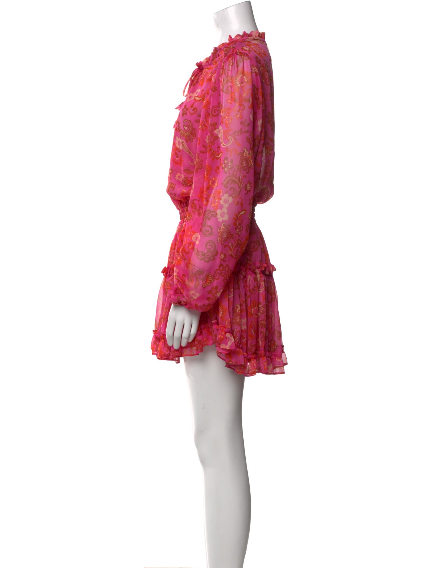 MISA Los Angeles Paisley Print Mini Dress