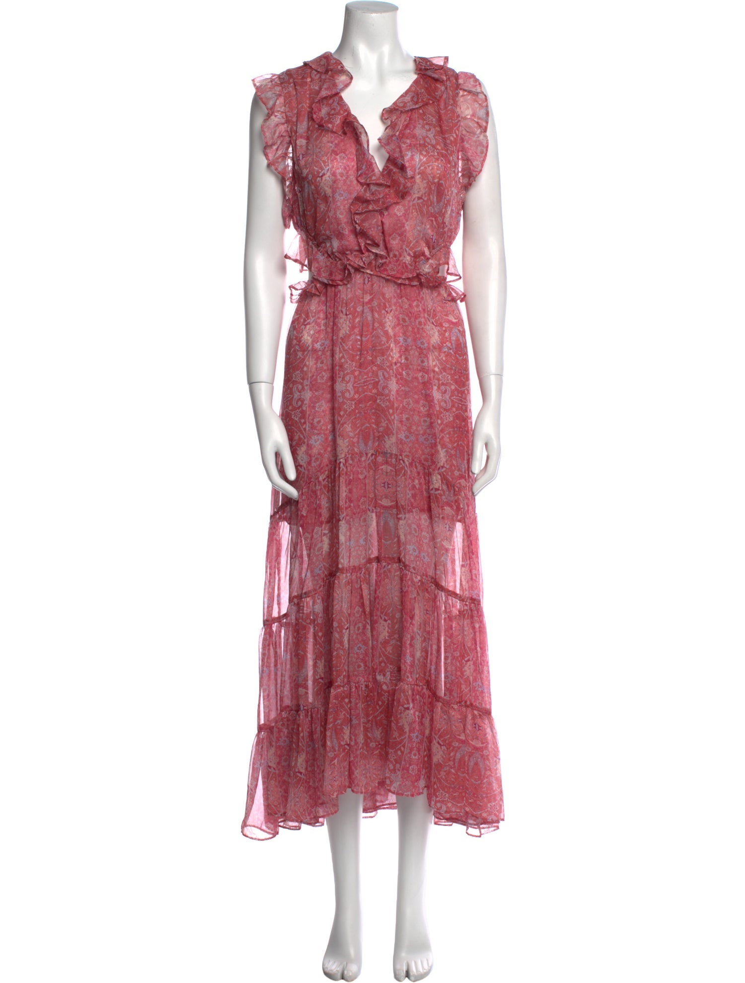MISA Los Angeles Floral Print Long Dress
