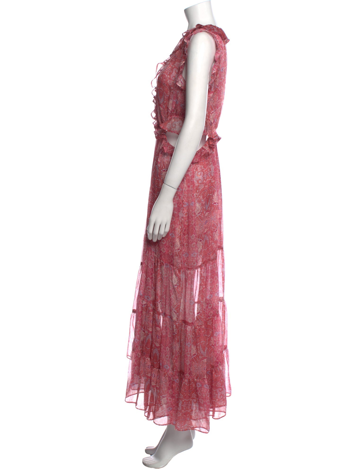 MISA Los Angeles Floral Print Long Dress