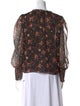 MISA Los Angeles Floral Print Scoop Neck Blouse