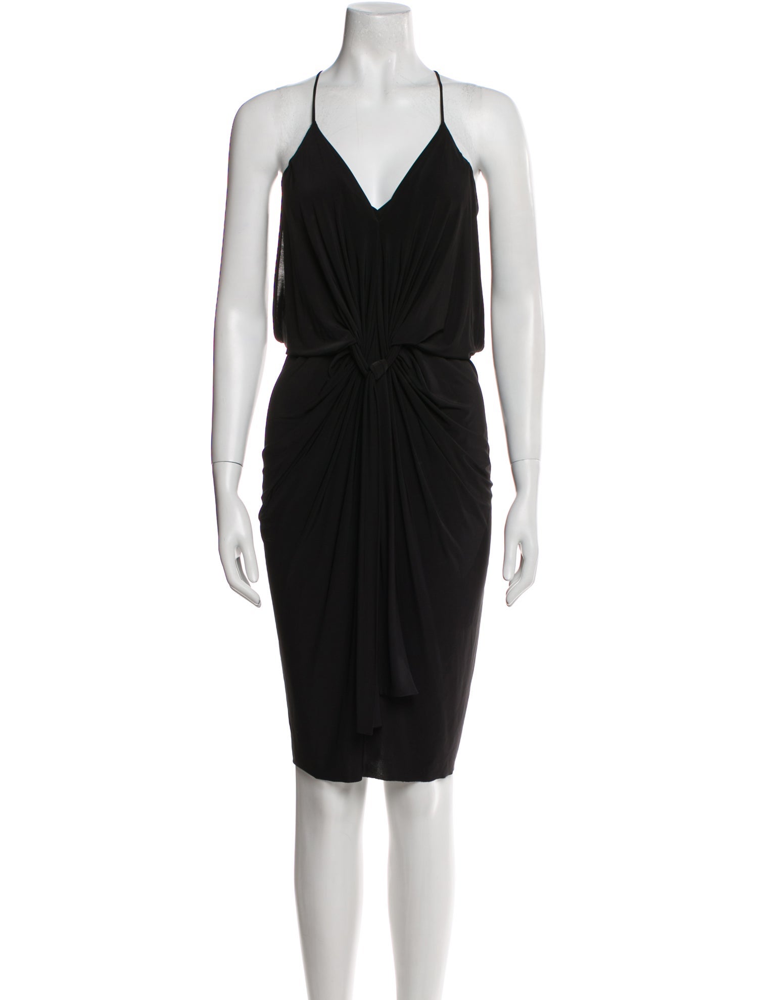 MISA Los Angeles V-Neck Knee-Length Dress