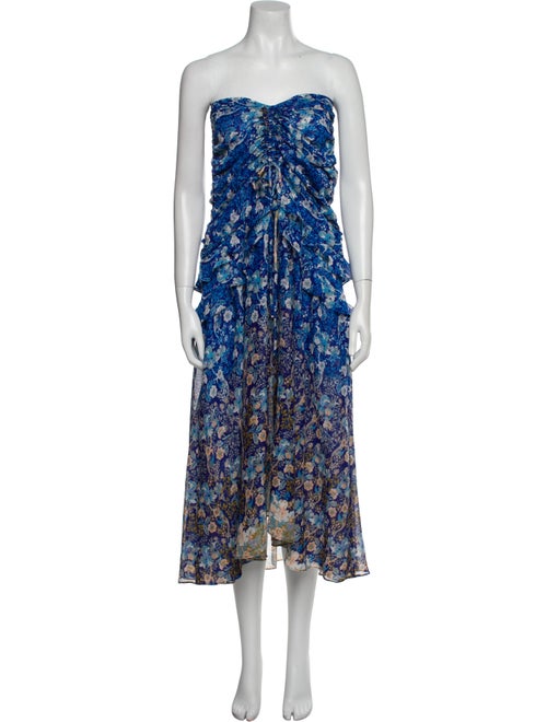 MISA Los Angeles Floral Print Midi Length Dress