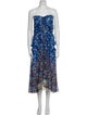 MISA Los Angeles Floral Print Midi Length Dress