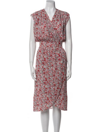MISA Los Angeles Floral Print Midi Length Dress