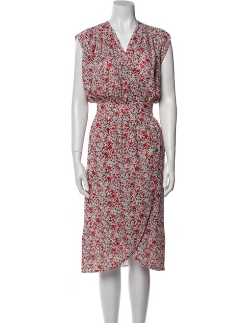 MISA Los Angeles Floral Print Midi Length Dress