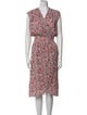 MISA Los Angeles Floral Print Midi Length Dress