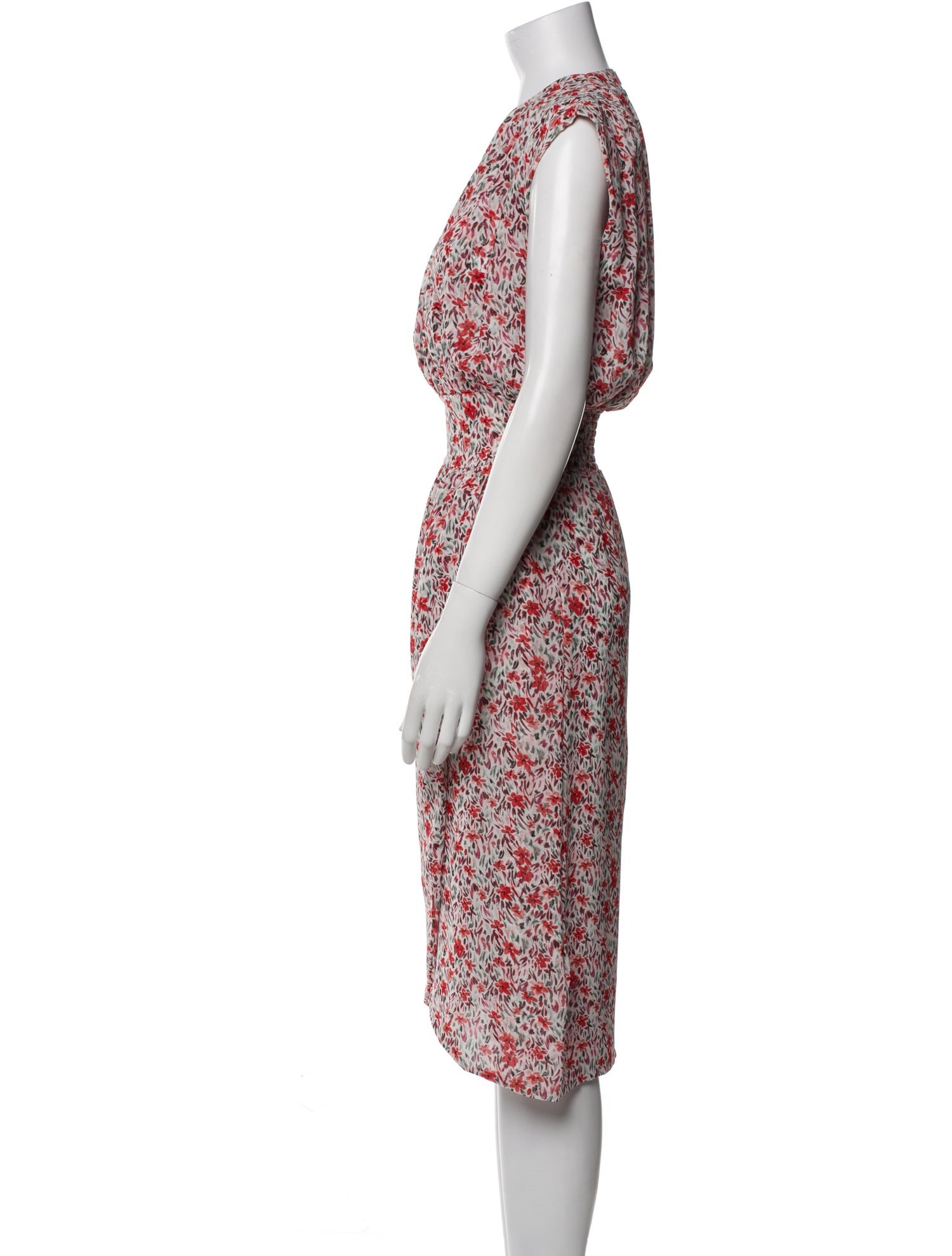 MISA Los Angeles Floral Print Midi Length Dress