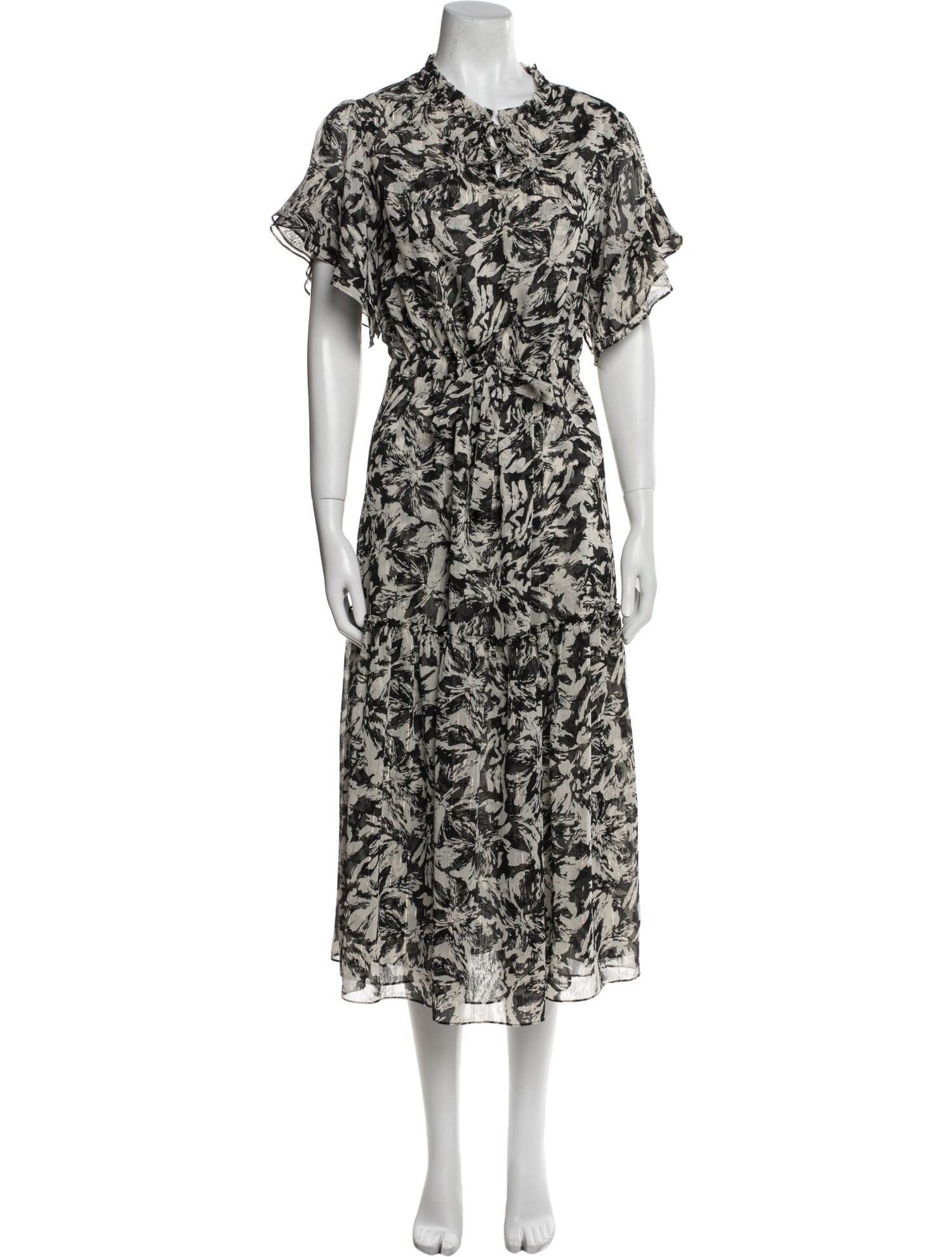 MISA Los Angeles Floral Print Long Dress