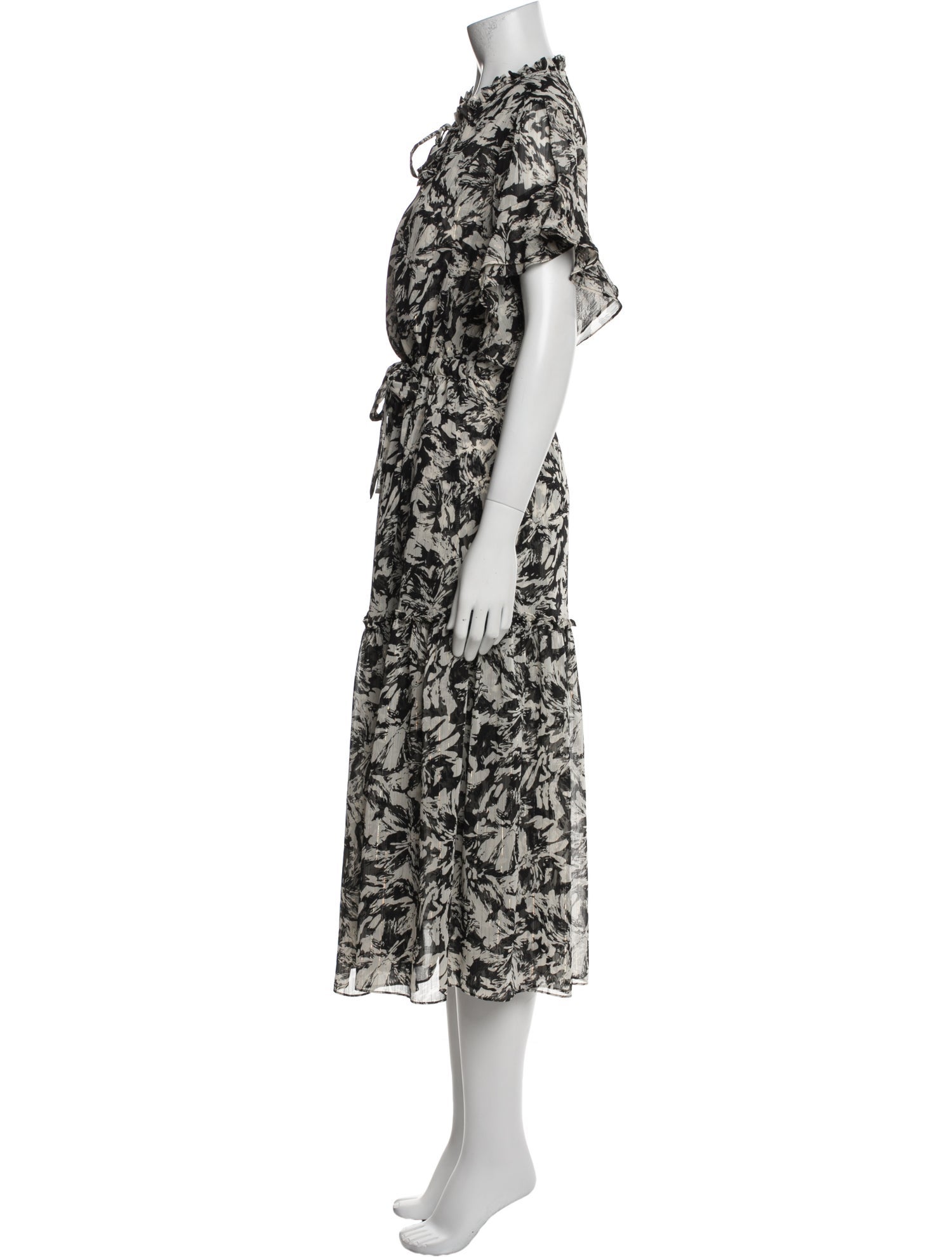 MISA Los Angeles Floral Print Long Dress
