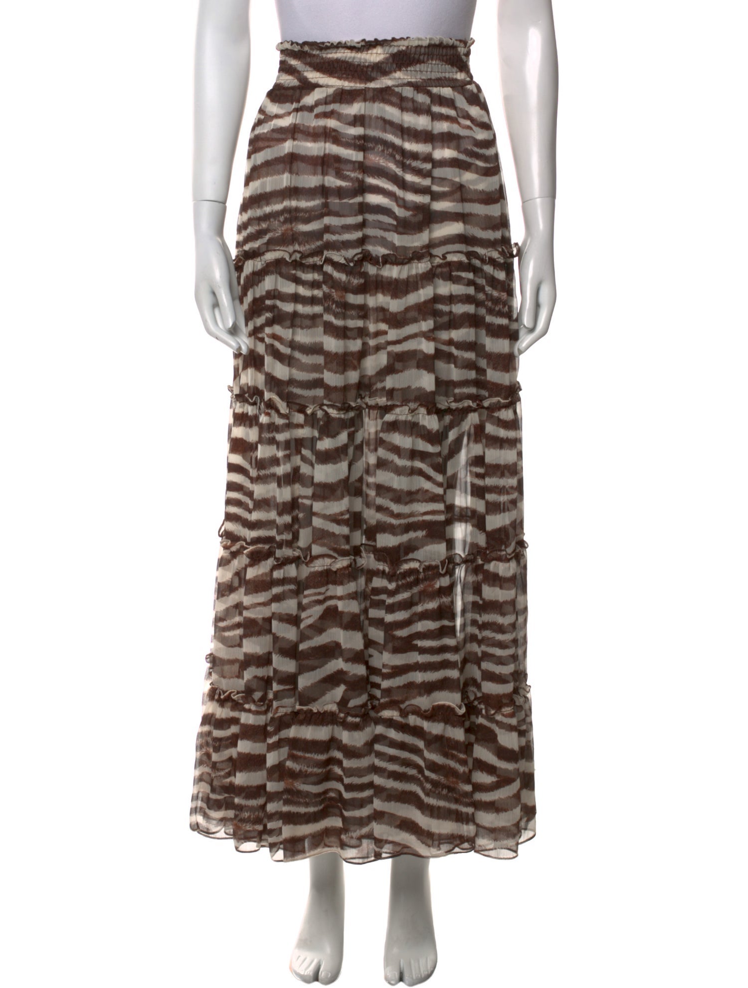 MISA Los Angeles Animal Print Long Skirt