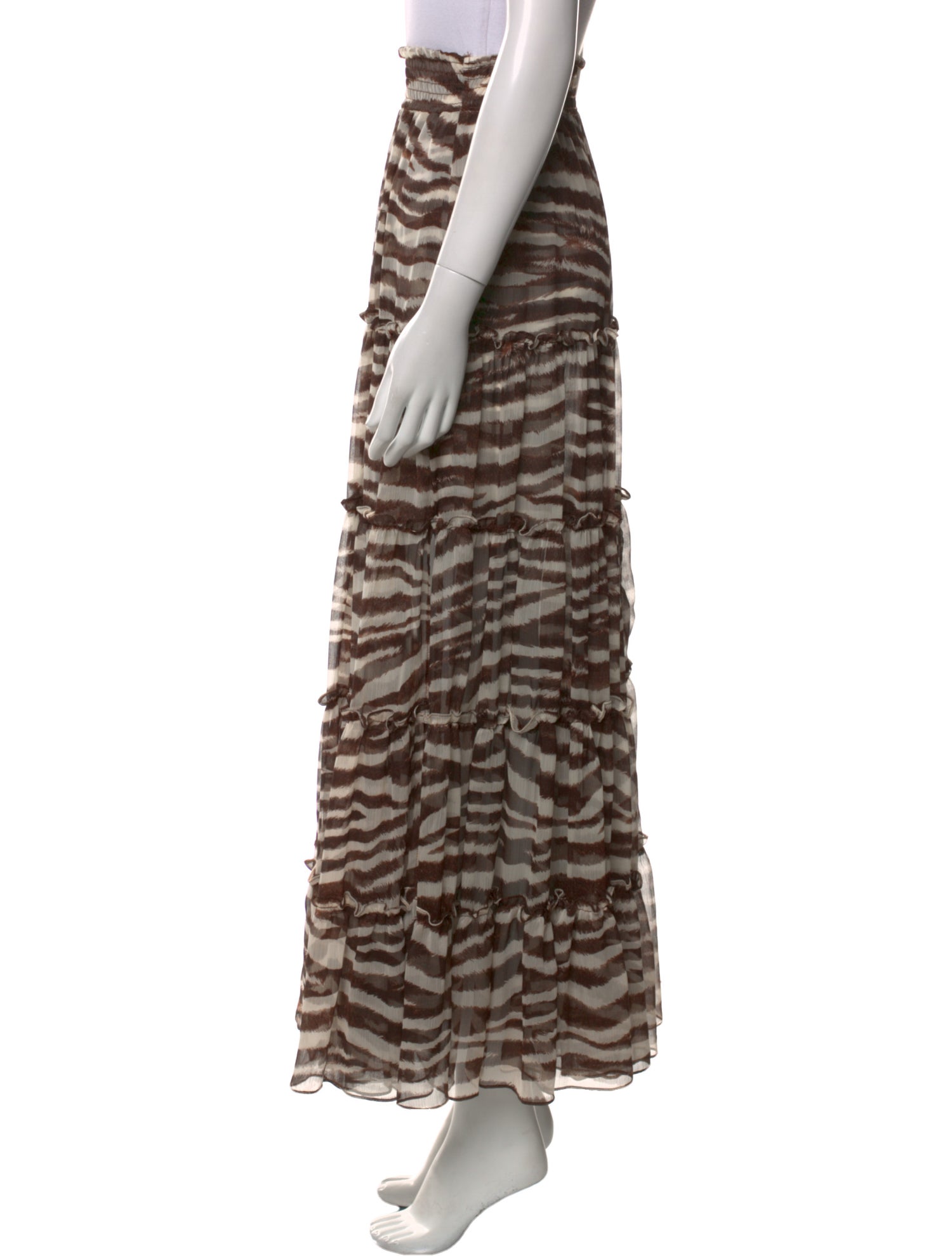 MISA Los Angeles Animal Print Long Skirt