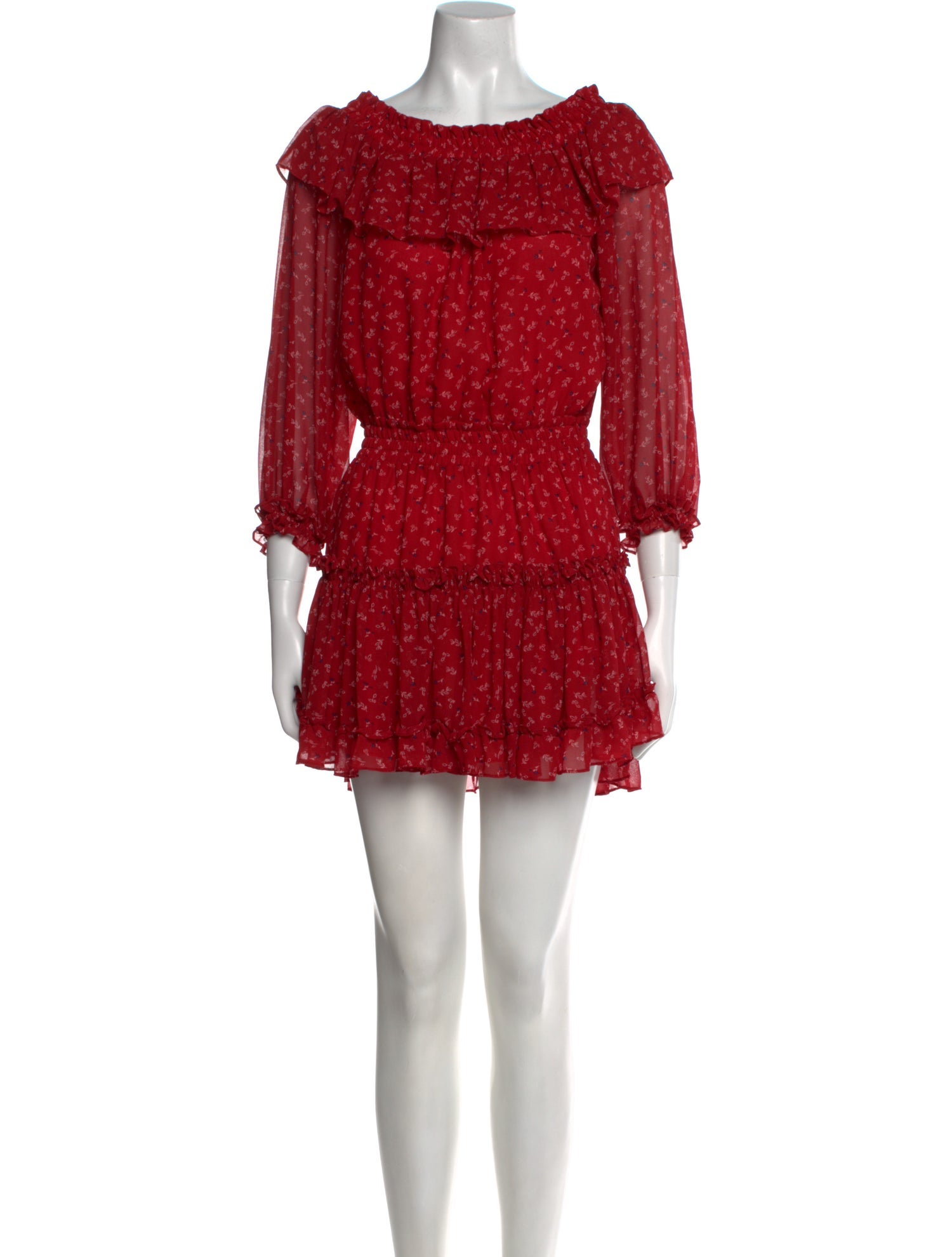 MISA Los Angeles Floral Print Mini Dress