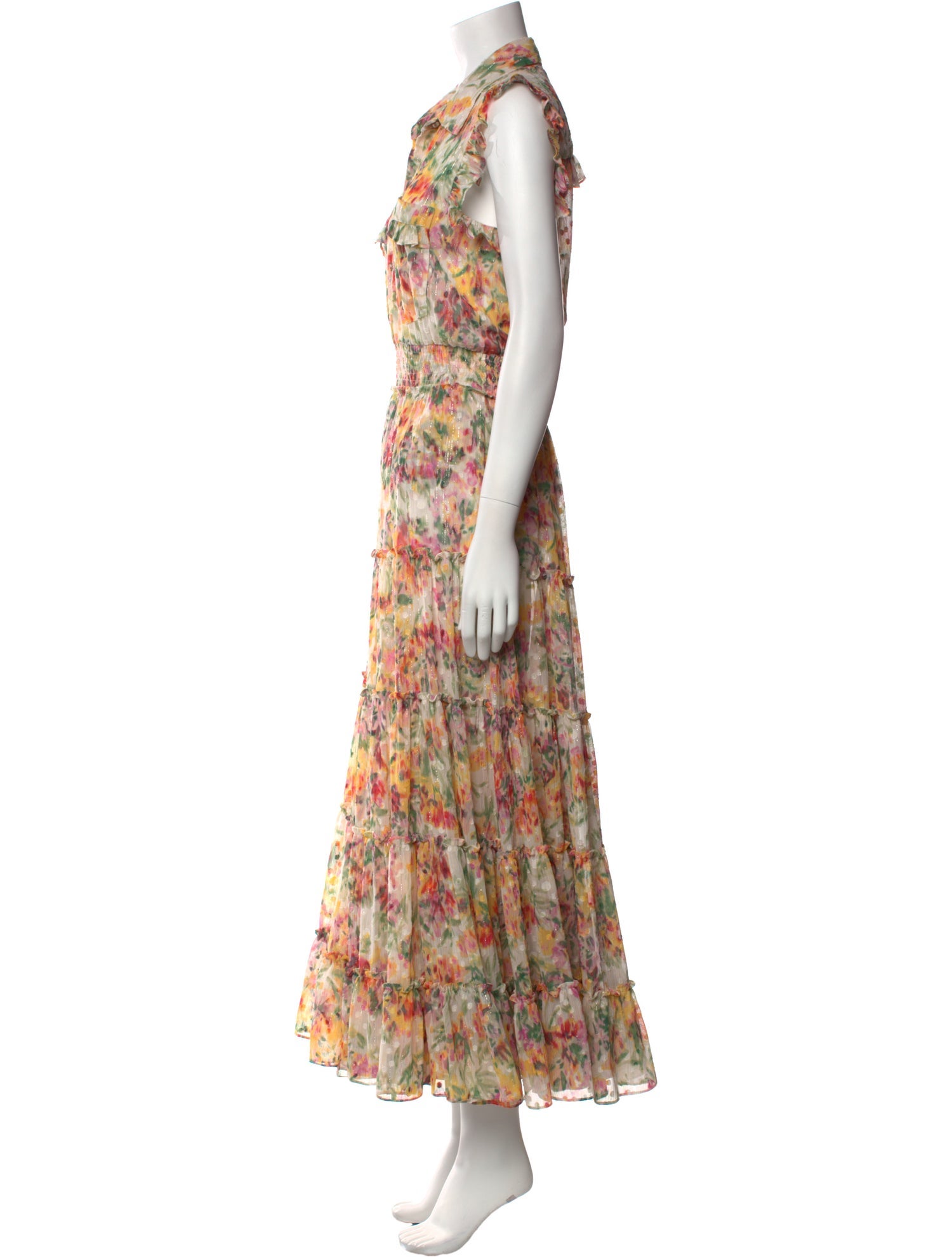 MISA Los Angeles Floral Print Long Dress