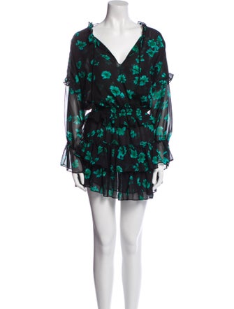 MISA Los Angeles Floral Print Mini Dress