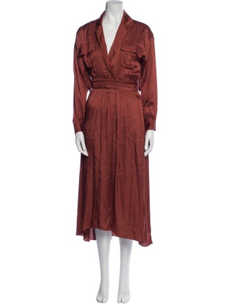 MISA Los Angeles V-Neck Midi Length Dress