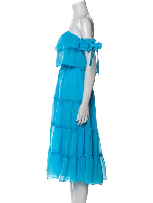 MISA Los Angeles Off-The-Shoulder Midi Length Dress