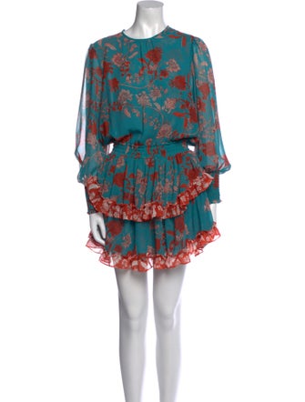 MISA Los Angeles Floral Print Mini Dress