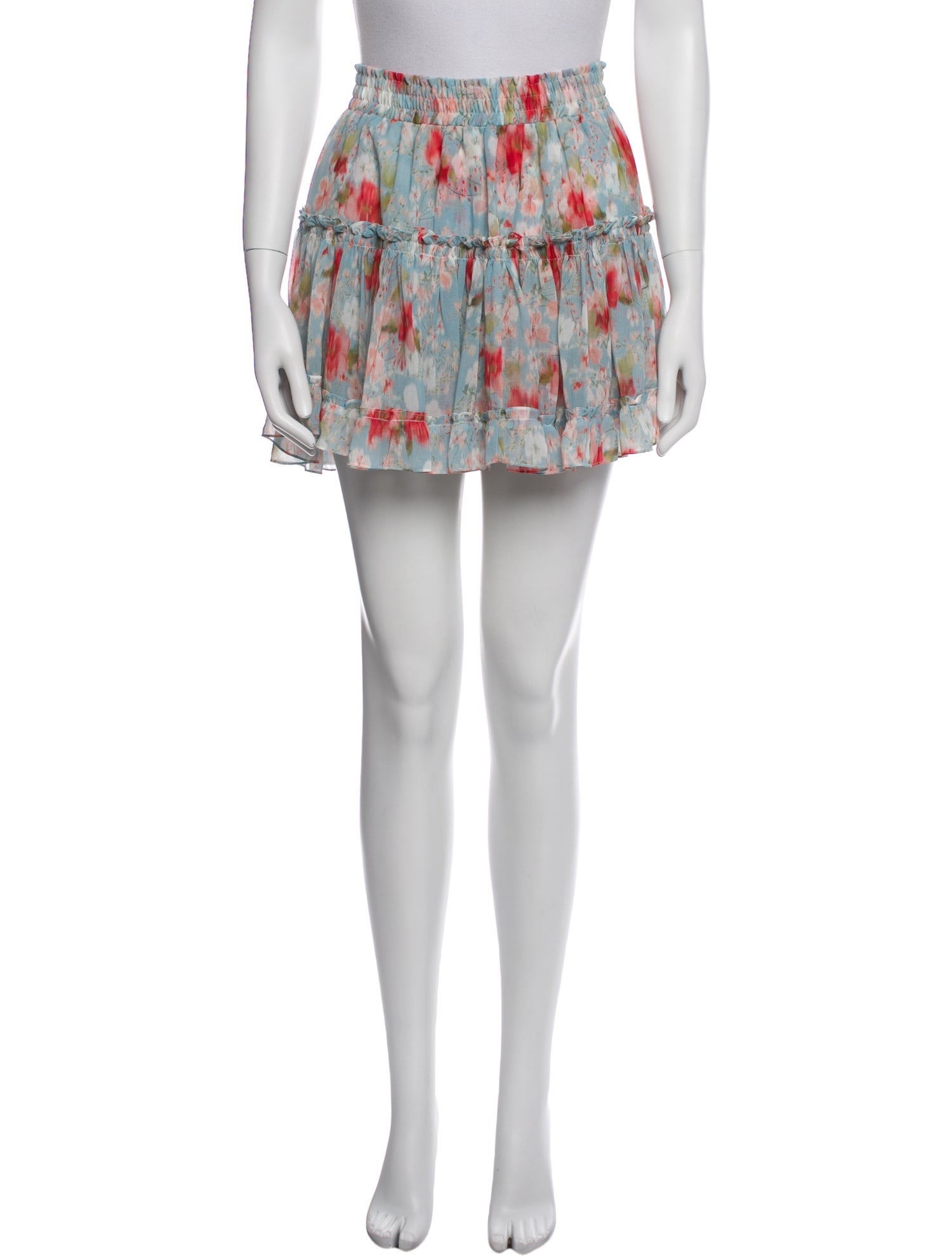 MISA Los Angeles Floral Print Mini Skirt