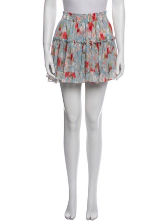 MISA Los Angeles Floral Print Mini Skirt