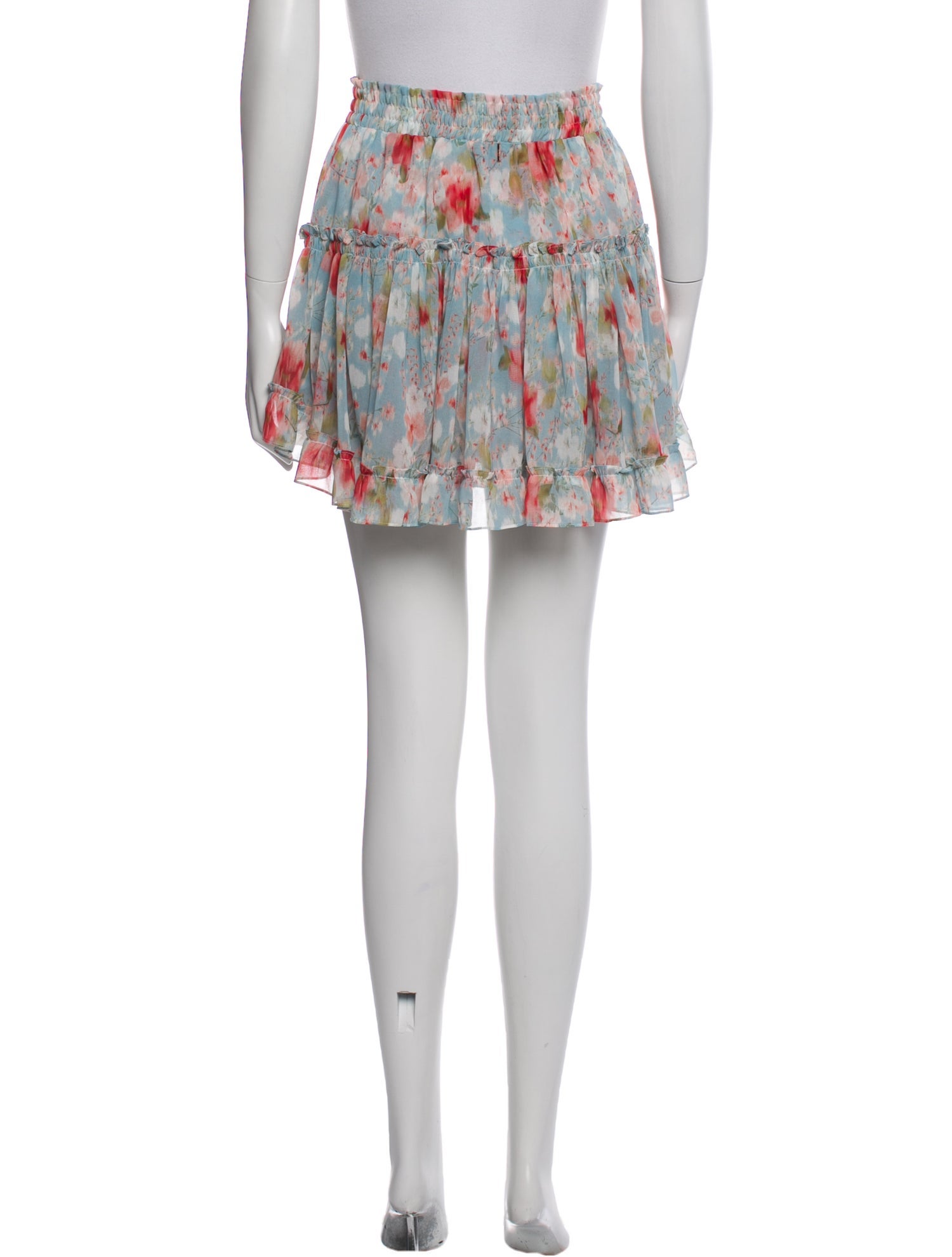 MISA Los Angeles Floral Print Mini Skirt