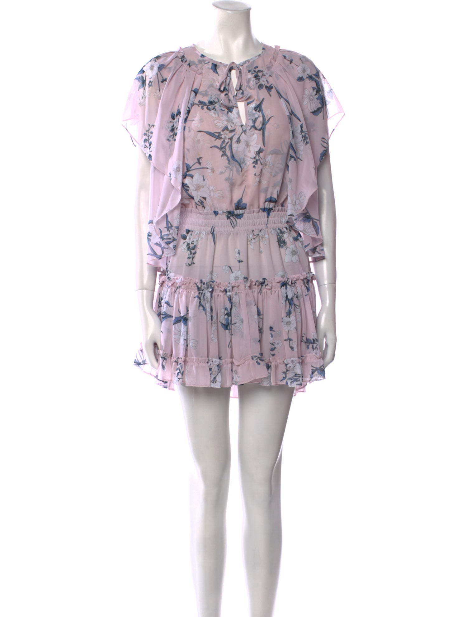 MISA Los Angeles Floral Print Mini Dress