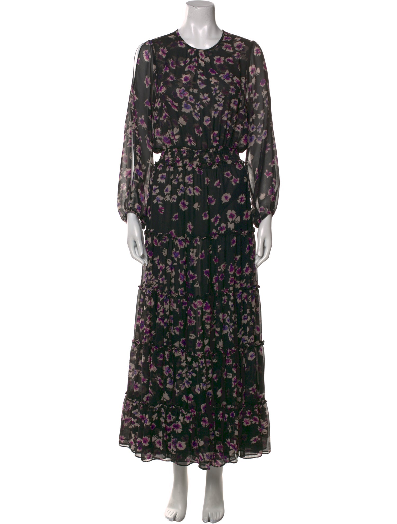 MISA Los Angeles Floral Print Long Dress