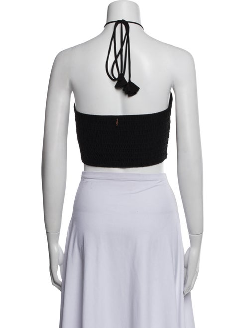 MISA Los Angeles Halterneck Sleeveless Crop Top