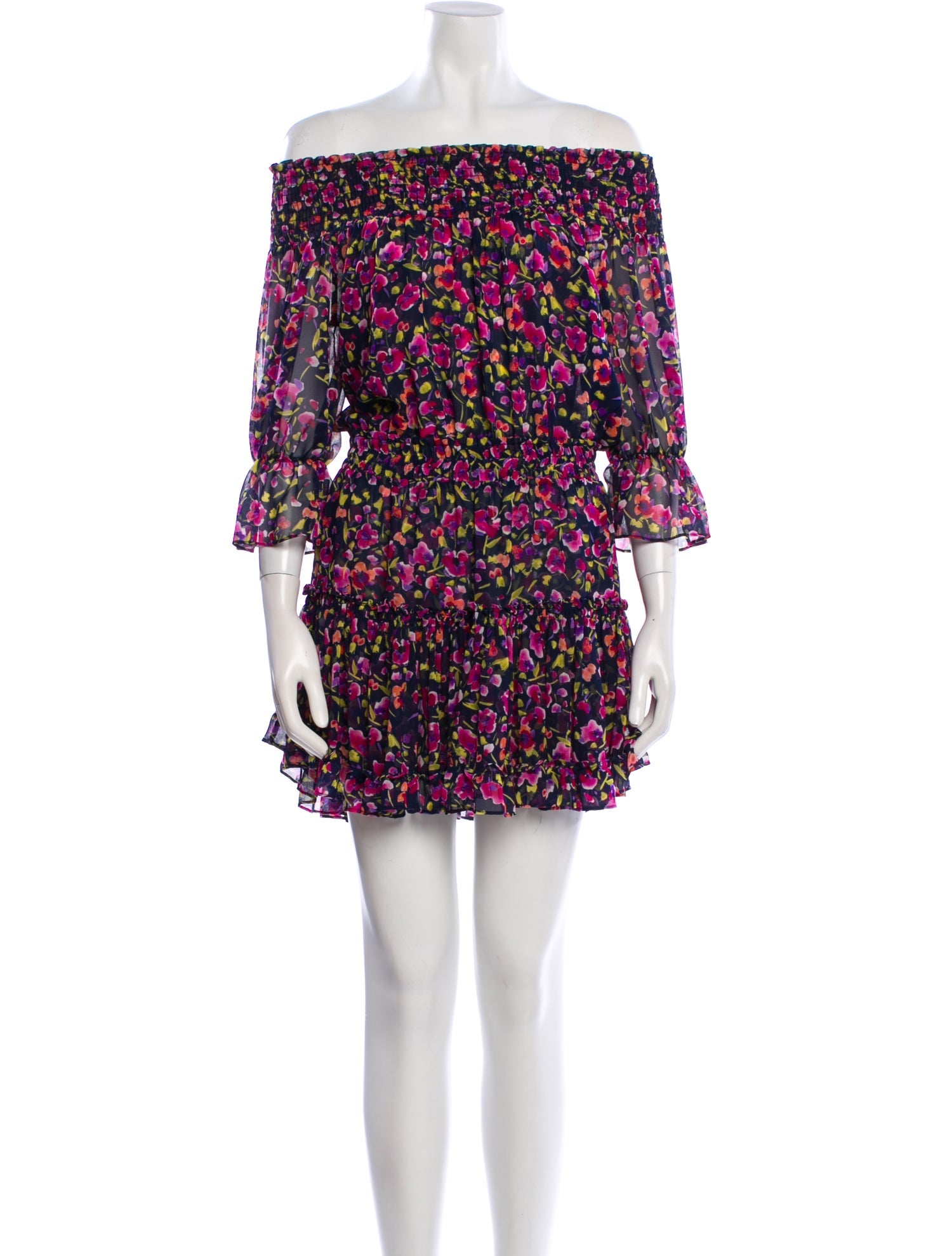 MISA Los Angeles Floral Print Mini Dress