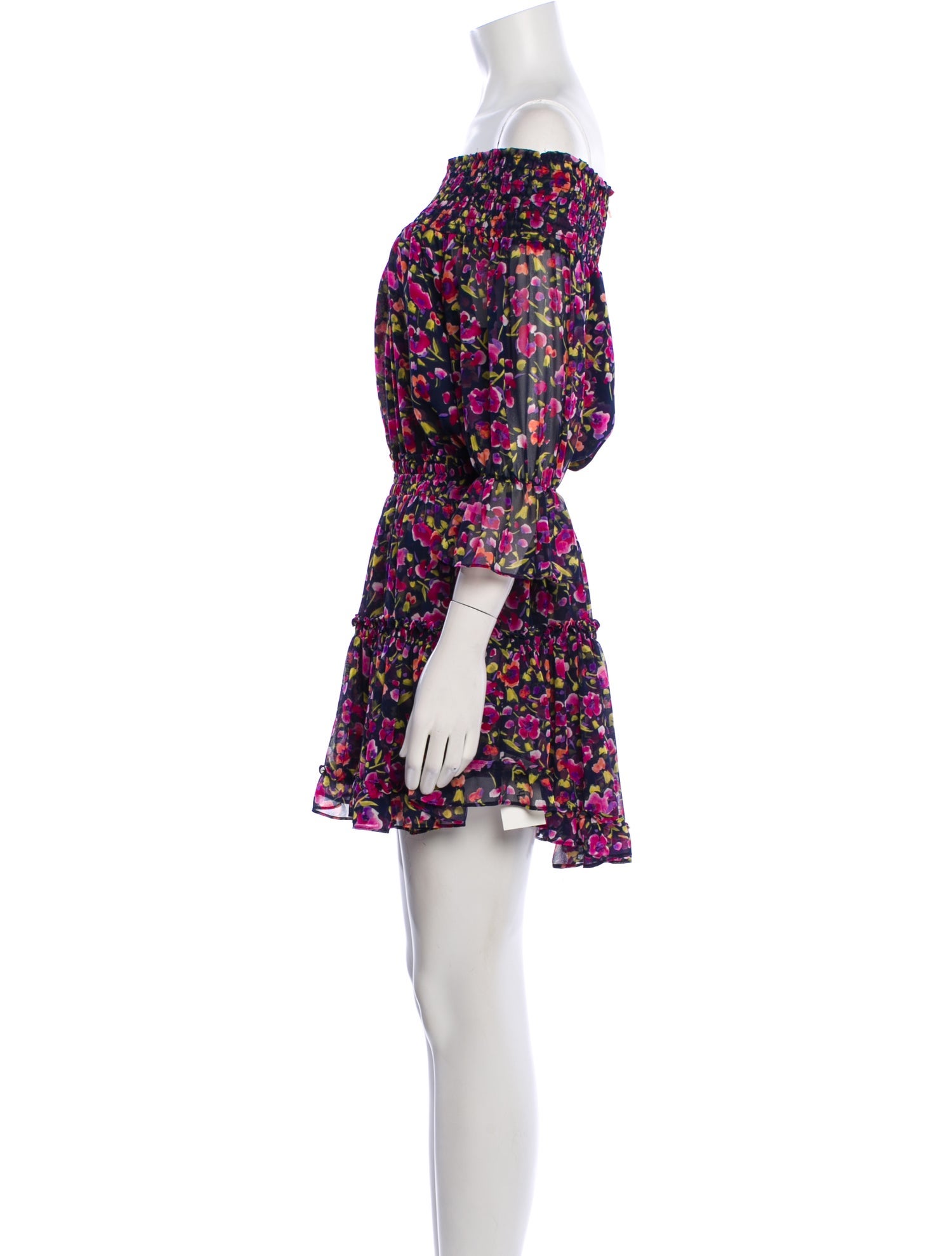 MISA Los Angeles Floral Print Mini Dress