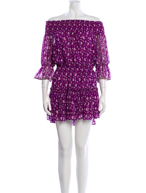 MISA Los Angeles Floral Print Mini Dress