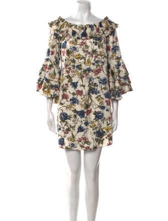 MISA Los Angeles Floral Print Mini Dress