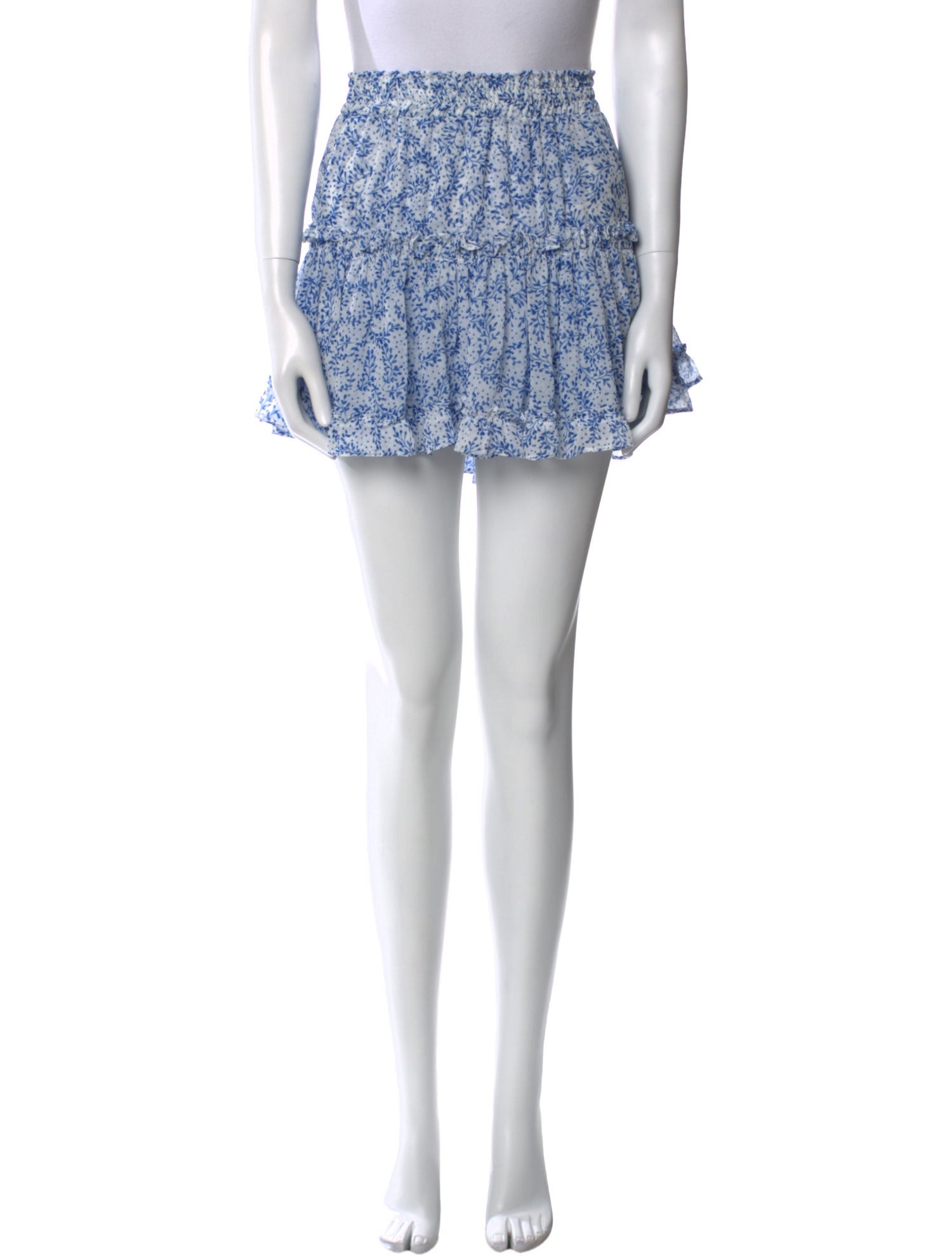 MISA Los Angeles Floral Print Mini Skirt