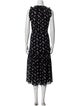 MISA Los Angeles Lace Pattern Midi Length Dress