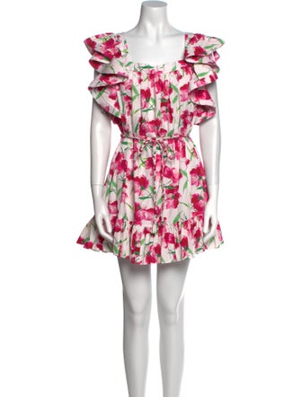 MISA Los Angeles Floral Print Mini Dress