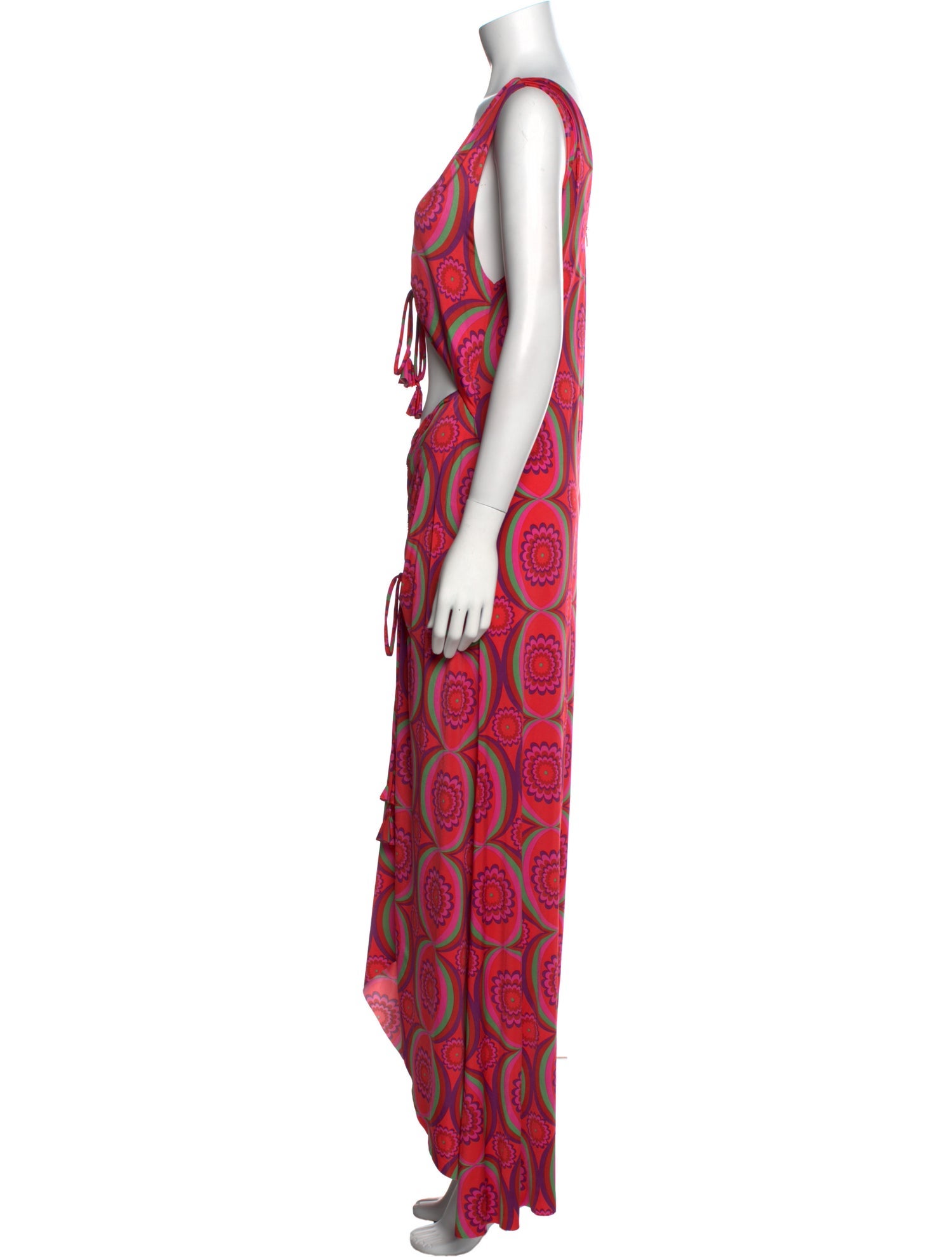 MISA Los Angeles Printed Long Dress