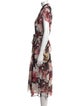 MISA Los Angeles Floral Print Midi Length Dress