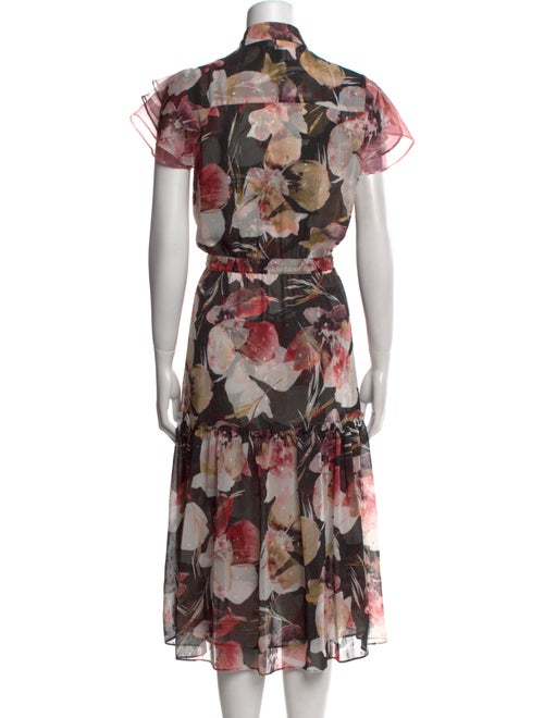 MISA Los Angeles Floral Print Midi Length Dress