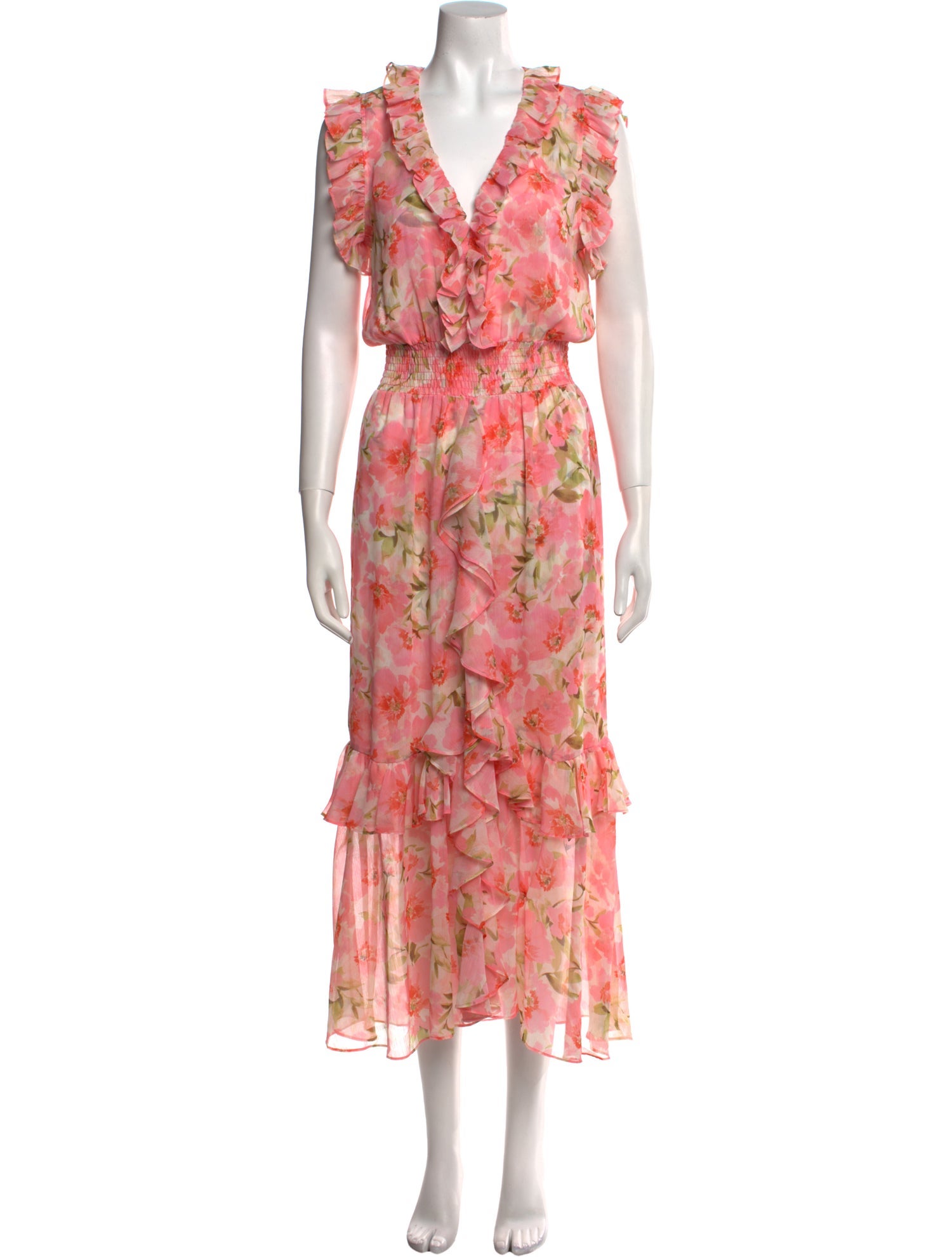 MISA Los Angeles Floral Print Long Dress