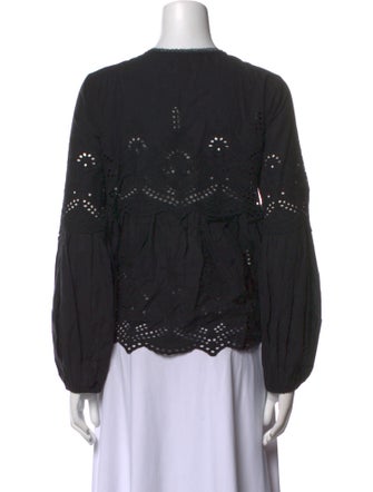 MISA Los Angeles Tie Neck Long Sleeve Blouse