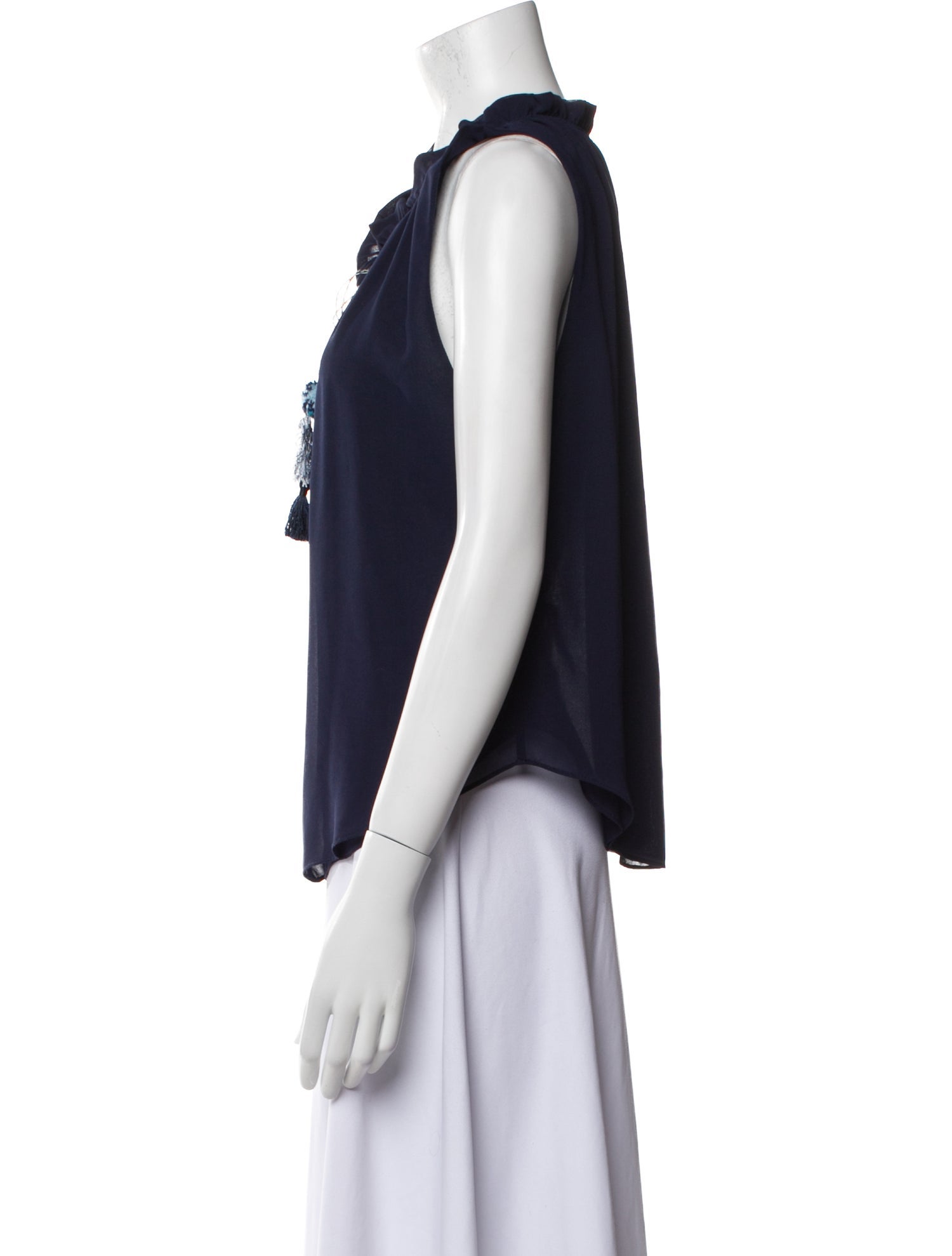 MISA Los Angeles V-Neck Sleeveless Blouse