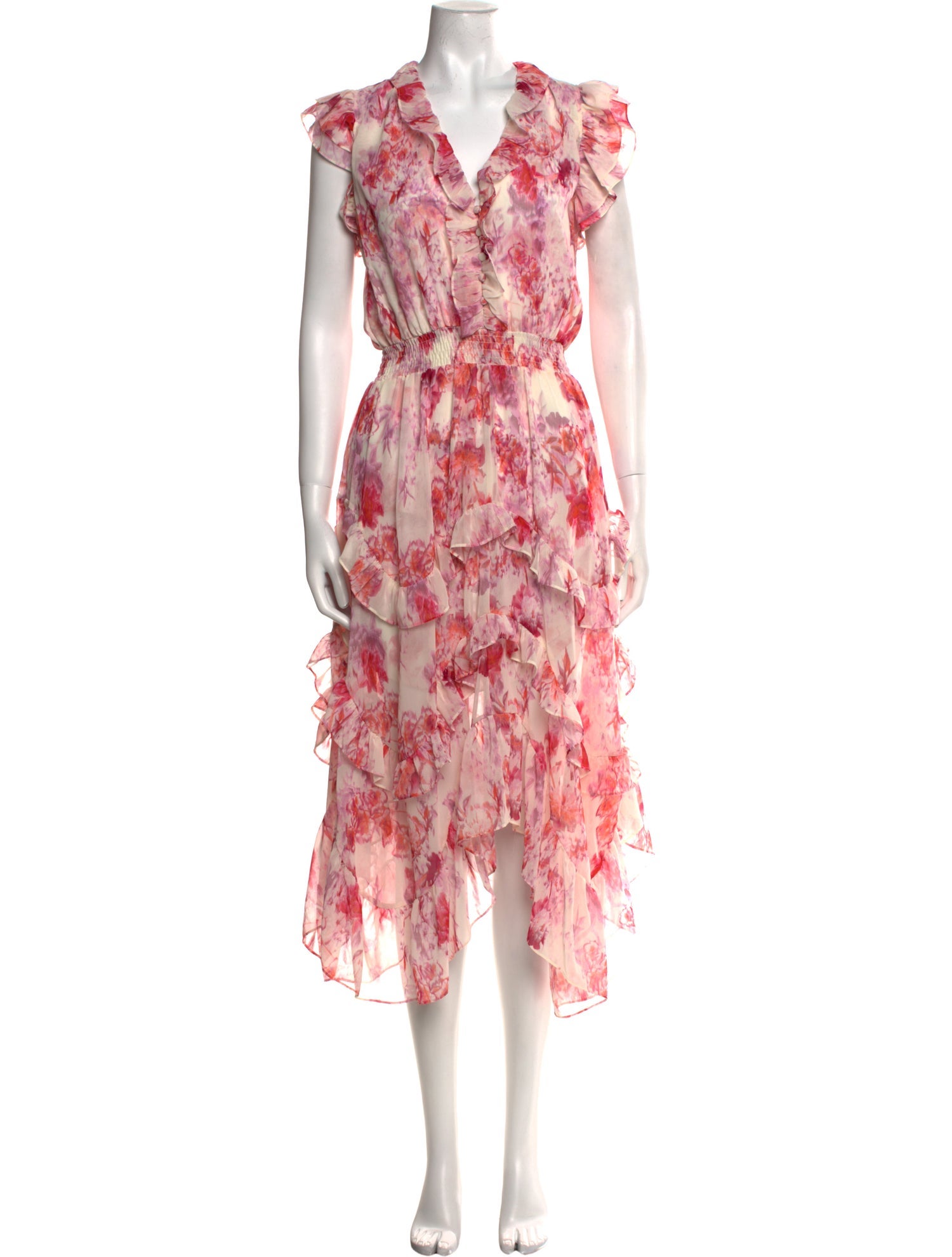 MISA Los Angeles Floral Print Long Dress