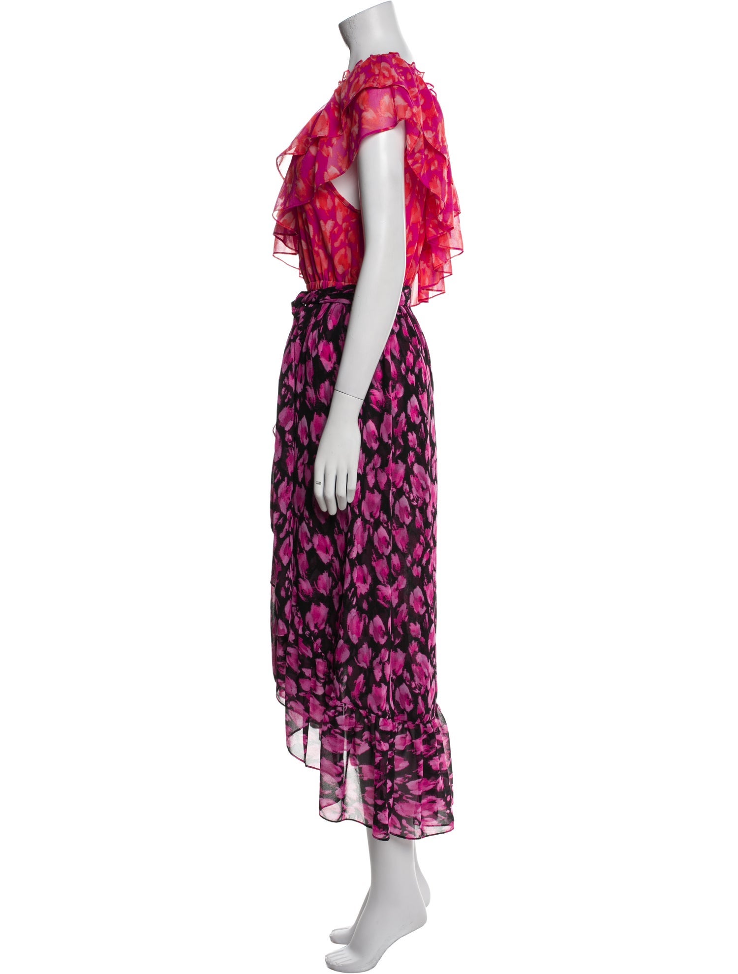 MISA Los Angeles Floral Print Long Dress