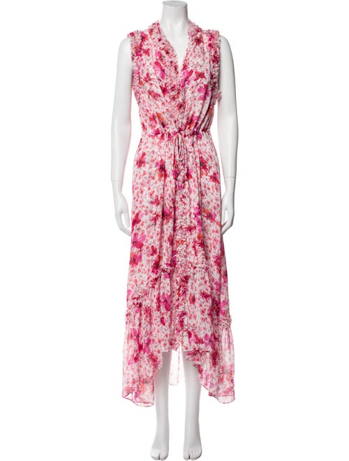 MISA Los Angeles Floral Print Long Dress
